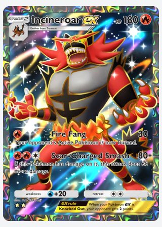 Incineroar ex — catalogusbeeld