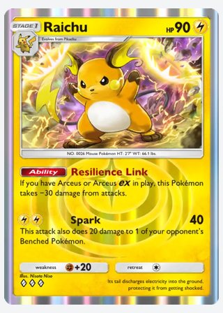 Raichu — catalogusbeeld