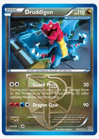 Druddigon — catalogusbeeld