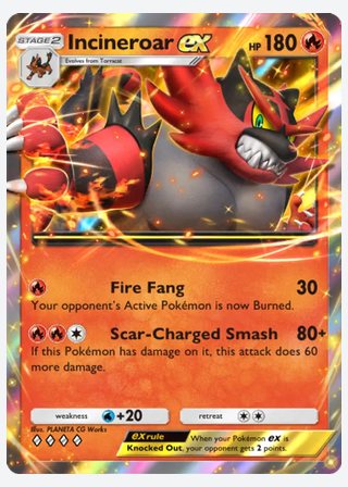 Incineroar ex — catalogusbeeld