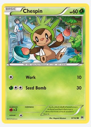 Chespin — catalogusbeeld