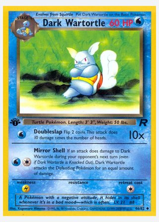 Dark Wartortle — catalogusbeeld
