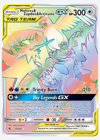 Moltres & Zapdos & Articuno GX — catalogusbeeld