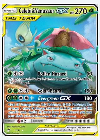 Celebi & Venusaur GX — catalogusbeeld