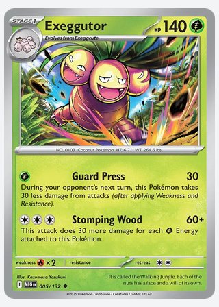 Exeggutor — catalogusbeeld