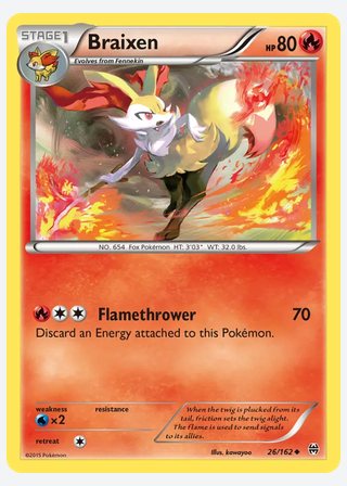 Braixen — catalogusbeeld