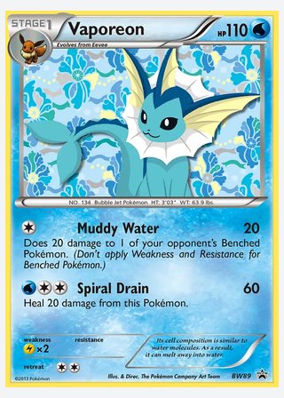 Vaporeon — catalogusbeeld