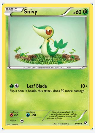 Snivy — catalogusbeeld