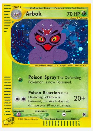 Arbok — catalogusbeeld