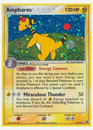 Ampharos — catalogusbeeld