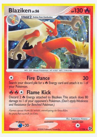 Blaziken — catalogusbeeld