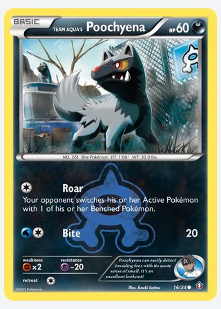 Team Aqua's Poochyena — catalogusbeeld