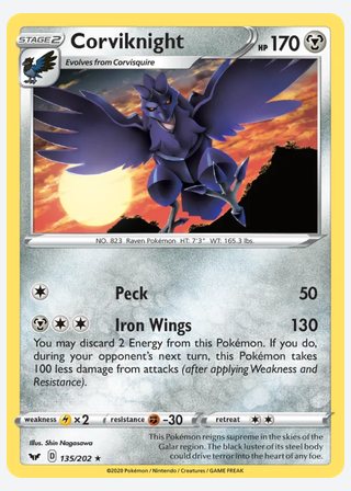 Corviknight — catalogusbeeld