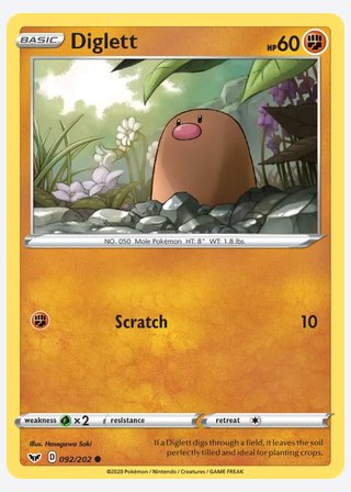 Diglett — catalogusbeeld