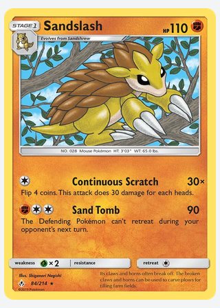 Sandslash — catalogusbeeld
