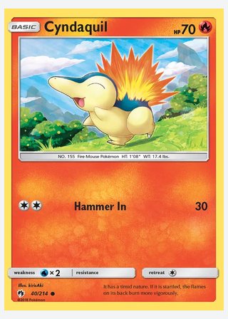 Cyndaquil — catalogusbeeld