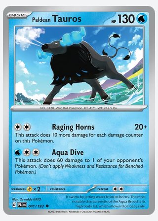 Paldean Tauros — catalogusbeeld