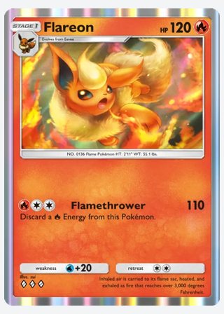 Flareon — catalogusbeeld