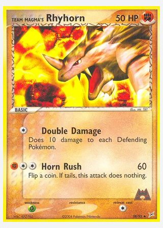 Team Magma's Rhyhorn — catalogusbeeld