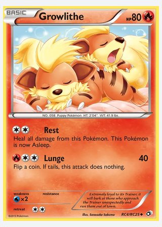 Growlithe — catalogusbeeld