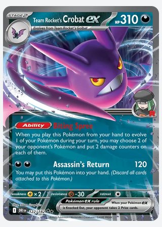 Team Rocket's Crobat ex — catalogusbeeld