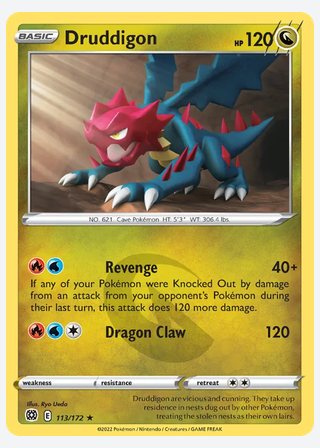 Druddigon — catalogusbeeld