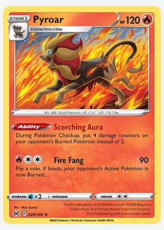 Pyroar — catalogusbeeld