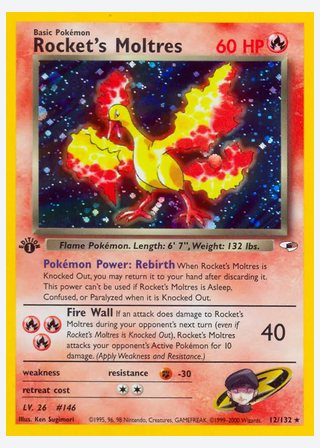 Rocket's Moltres — catalogusbeeld