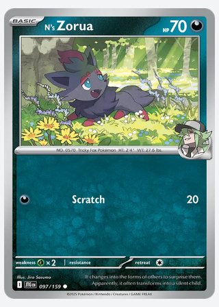 N's Zorua — catalogusbeeld