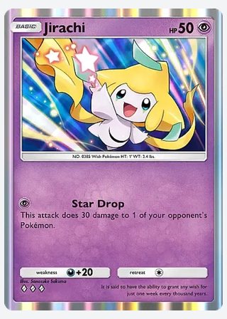 Jirachi — catalogusbeeld