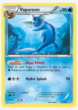 Vaporeon — catalogusbeeld