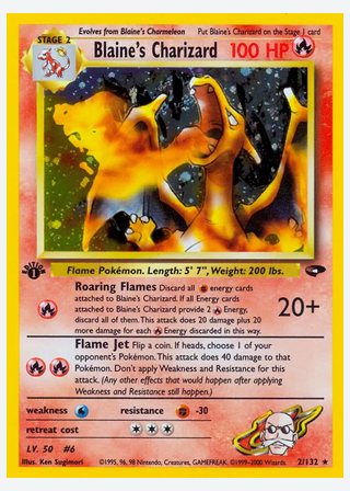Blaine's Charizard — catalogusbeeld