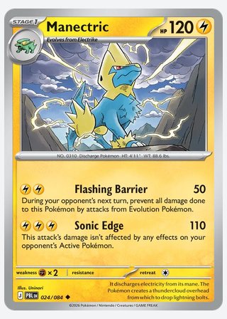 Manectric — catalogusbeeld