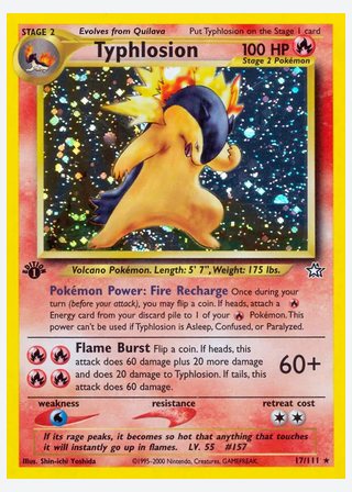 Typhlosion — catalogusbeeld