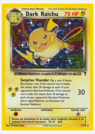 Dark Raichu — catalogusbeeld
