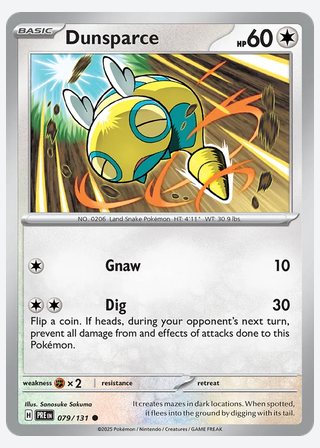 Dunsparce — catalogusbeeld