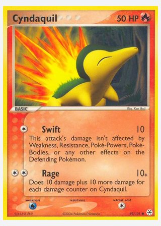 Cyndaquil — catalogusbeeld