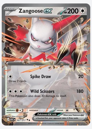 Zangoose ex — catalogusbeeld