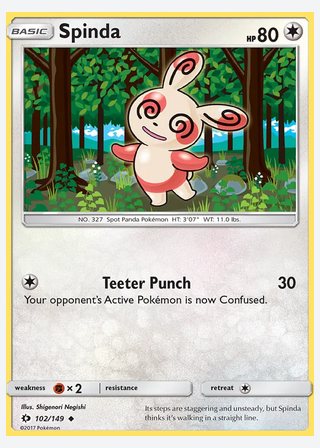 Spinda — catalogusbeeld