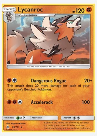 Lycanroc — catalogusbeeld