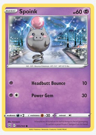 Spoink — catalogusbeeld