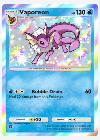 Vaporeon — catalogusbeeld