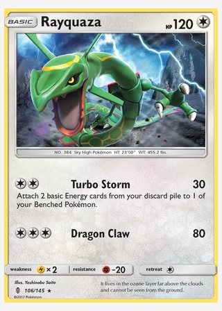 Rayquaza — catalogusbeeld