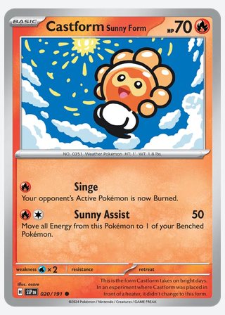 Castform Sunny Form — catalogusbeeld