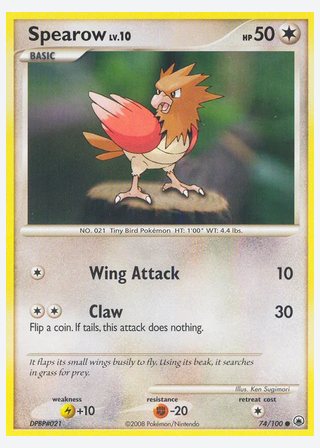 Spearow — catalogusbeeld