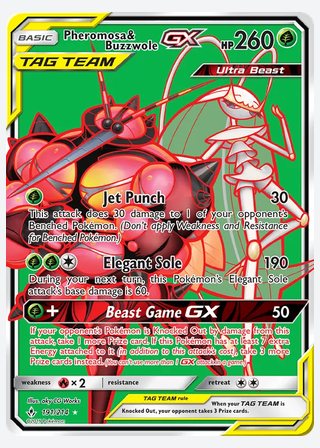 Pheromosa & Buzzwole GX — catalogusbeeld