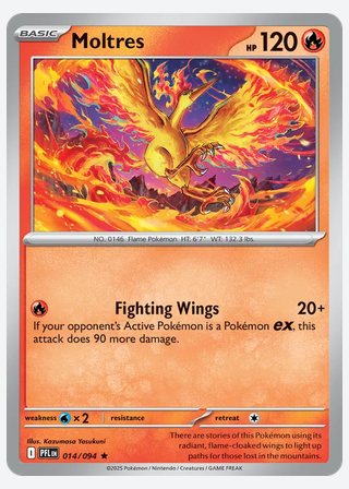 Moltres — catalogusbeeld