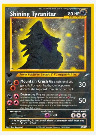 Shining Tyranitar — catalogusbeeld