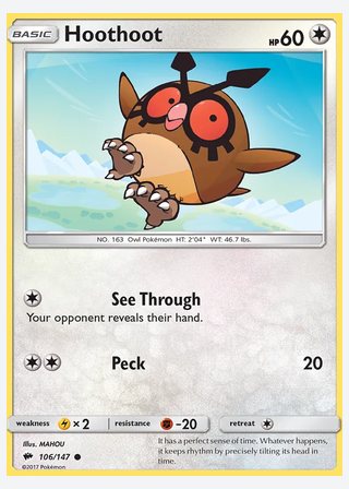 Hoothoot — catalogusbeeld