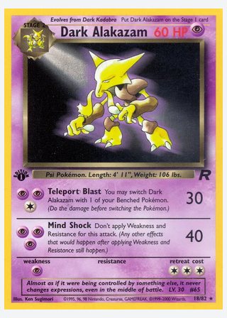 Dark Alakazam — catalogusbeeld